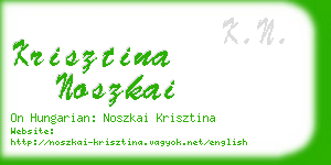 krisztina noszkai business card